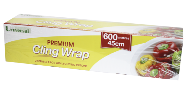 PE Cling Wrap with Dispenser 45cm x 600m Clear (6)